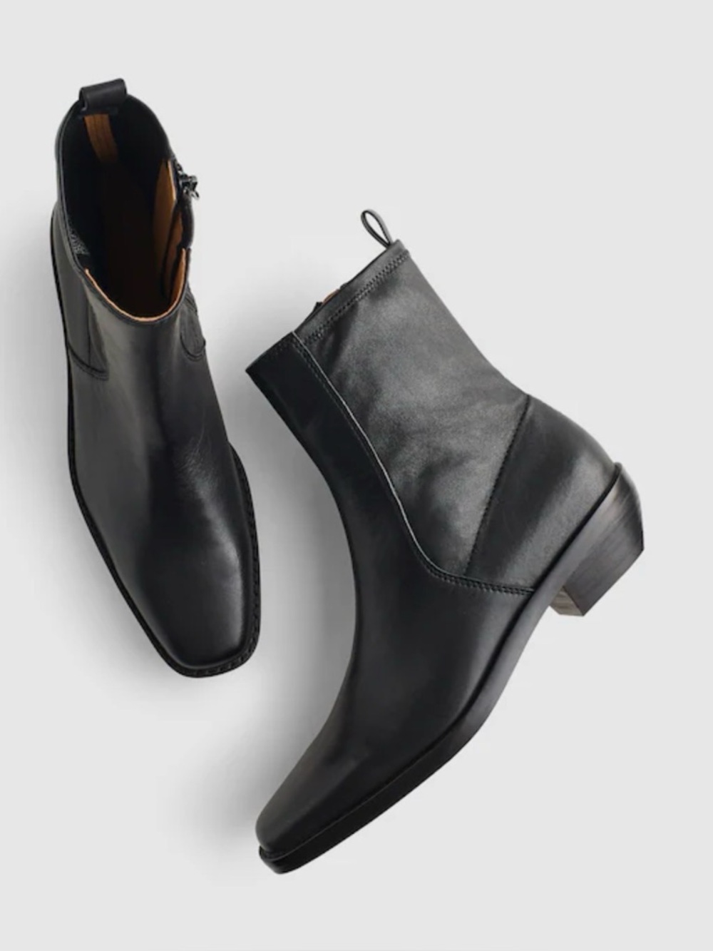Madewell women Black Leather Chelsea Boots